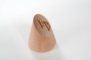 Gold Slice Arc Earrings